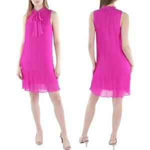 New! DKNY Fuchsia Pink Sleeveless Pleated Mini Shift Dress - 22650